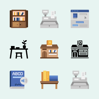Book Shop icons pack