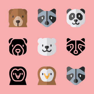 Animals icons pack