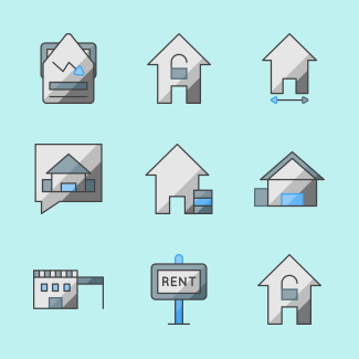 Real Estate icons pack