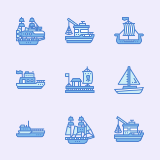 Ships icons pack