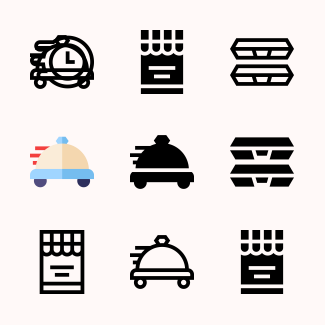 Food Delivery icons pack