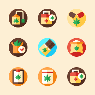 Cannabis icons pack