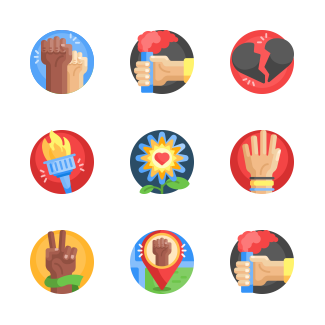 Protest icons pack