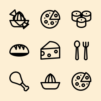 Food icons pack