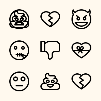 Emoticon icons pack