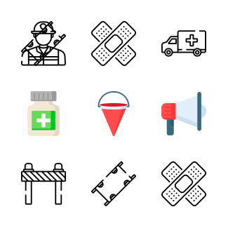 Emergencies icons pack