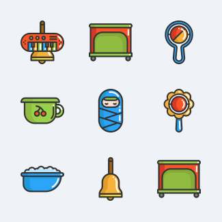Kids Elements icons pack