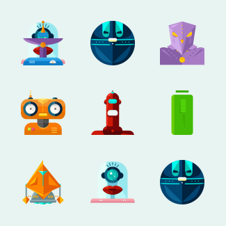 Robots icons pack