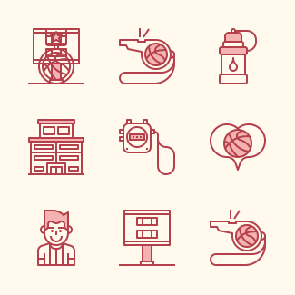 Basketball icons pack