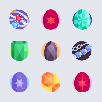Diamonds and Gems icons pack