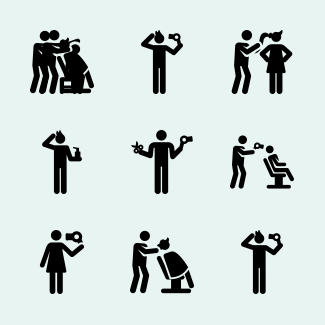 Hair Salon pictograms icons pack