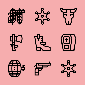 Wild West icons pack