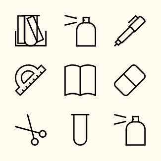 Stationery icons pack