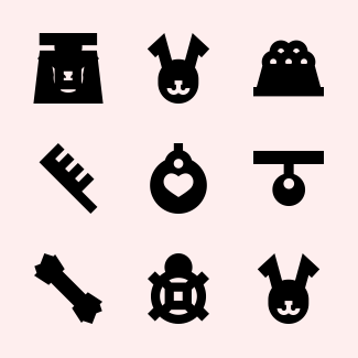 Pet Shop Fill icons pack