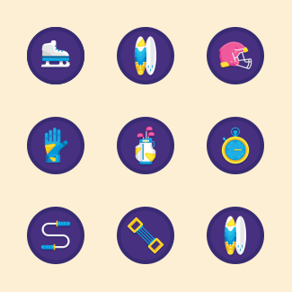 Sport Equipment icons pack