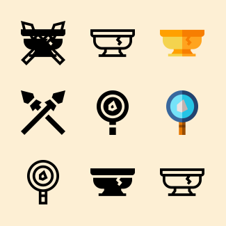 Archeology icons pack