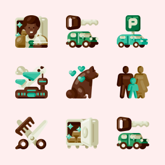 Accommodation icons pack