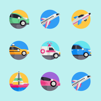 Transport icons pack