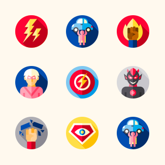 Superhero icons pack