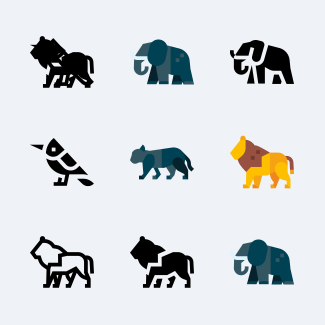 Animals icons pack