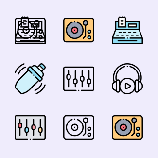 Discotheque icons pack