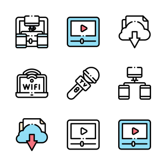 Media and Communication icons pack