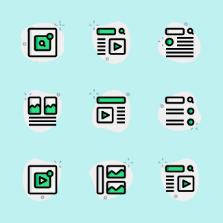 Wireframe icons pack