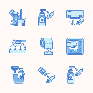 Hygiene icons pack