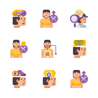 Psychology icons pack