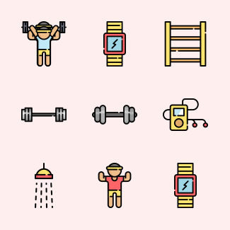Gym icons pack