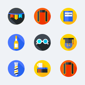 Graduation icons pack