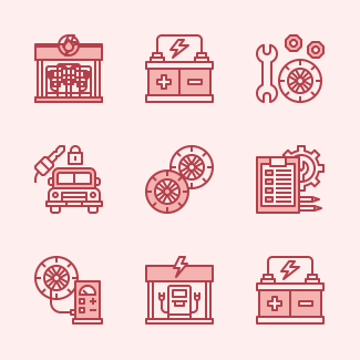 Car Service icons pack