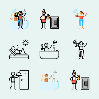 Hotel Service icons pack