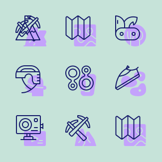 Climbing icons pack