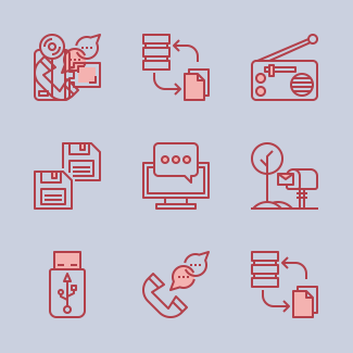 Communications icons pack