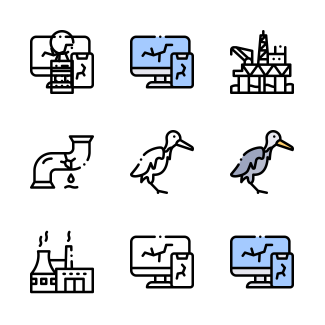 Pollution icons pack