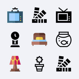 Home Decoration icons pack