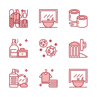 Hygiene icons pack