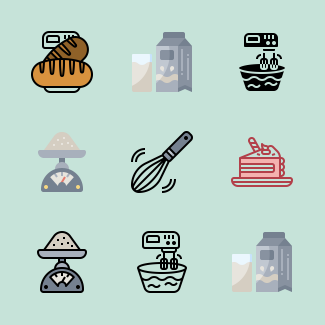 Bakery icons pack
