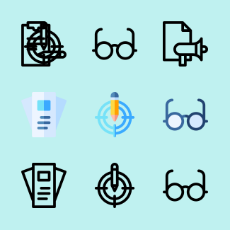 Copywriting icons pack