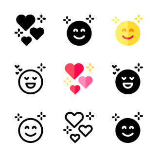 Happiness icons pack