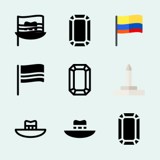 Colombia icons pack