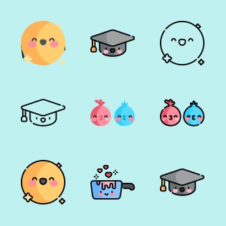 Happiness icons pack