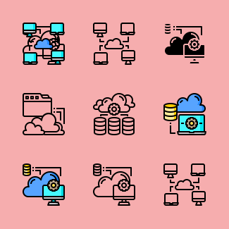 Cloud Computing icons pack