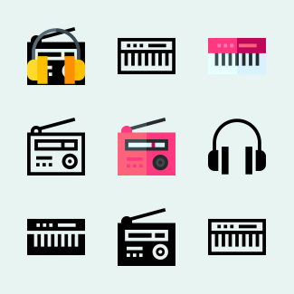 Music icons pack
