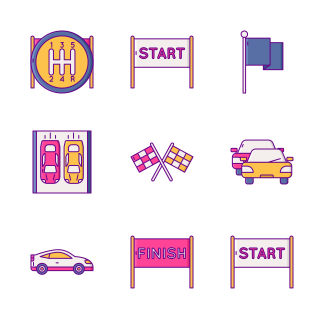 Racing icons pack