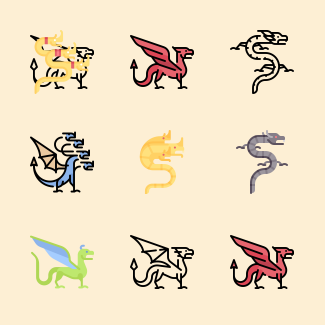 Dragons icons pack