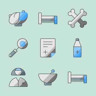 Hospital icons pack