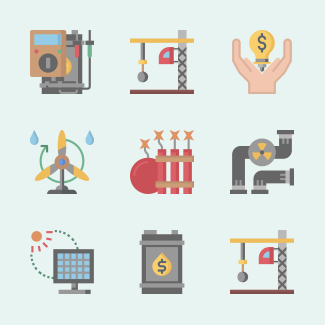 Heavy And Power Industry icons pack