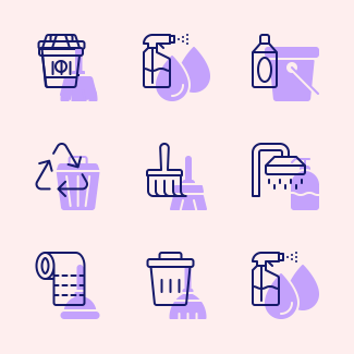 Cleaning icons pack